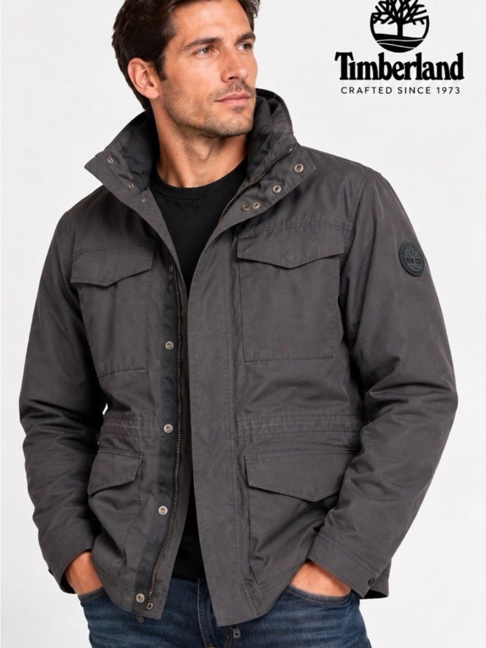 Timberland Men's Charcoal Field Jacket Size Small